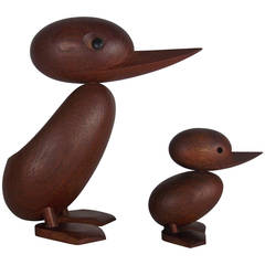 1950s Teak Ducks designed by Hans Bolling for Orskov Skjode, Denmark
