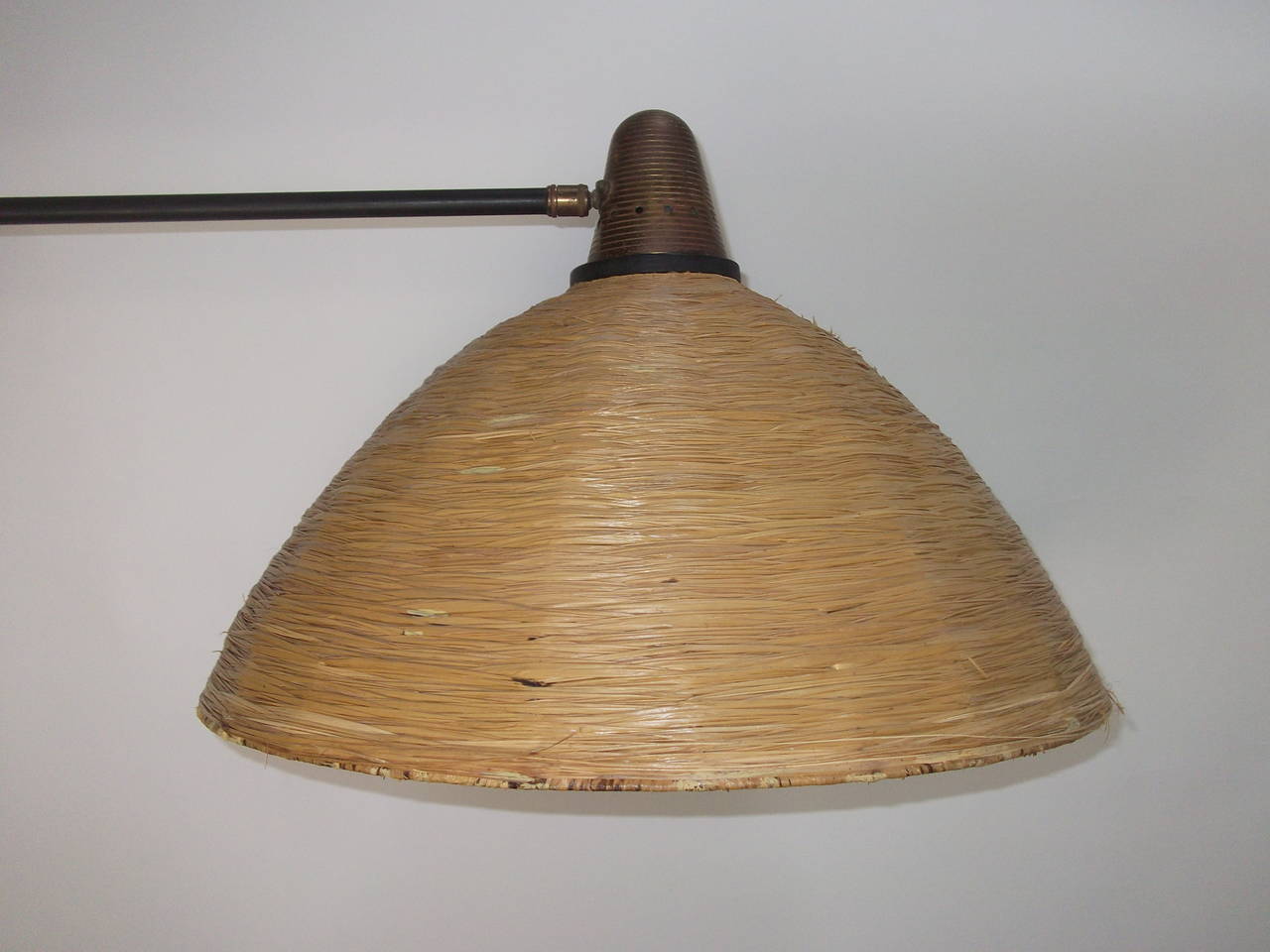 Exceptional Large and Super Rare Mid-Century Modern Adjustable Wall Light In Good Condition In Victoria, British Columbia