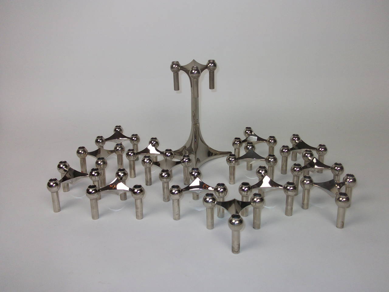 1970s Modular Sculpture and Candle Holders by Caesar Stoffi and Fritz Nagel In Excellent Condition For Sale In Victoria, British Columbia