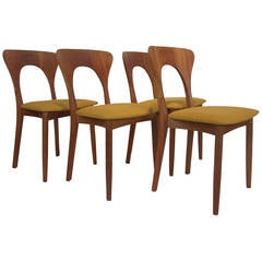 1950s Niels Koefoed Teak Dining Chairs for Koefoed's Hornslet