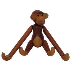 Original Teak Monkey by Kay Bojesen, Made in Denmark