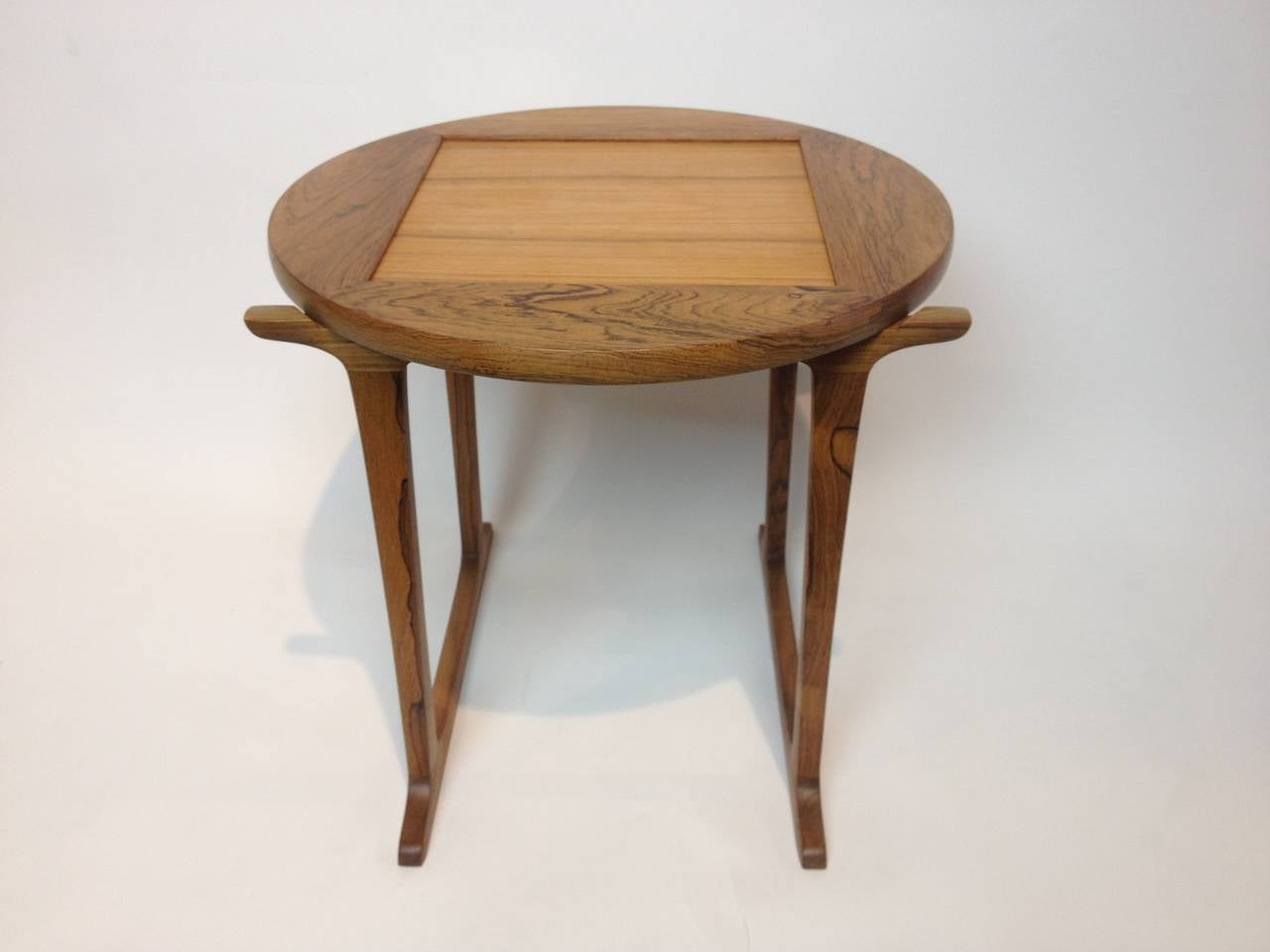 Jens Quistgaard Danish Modern Rosewood Tile Flip-Top End Table For Sale 2