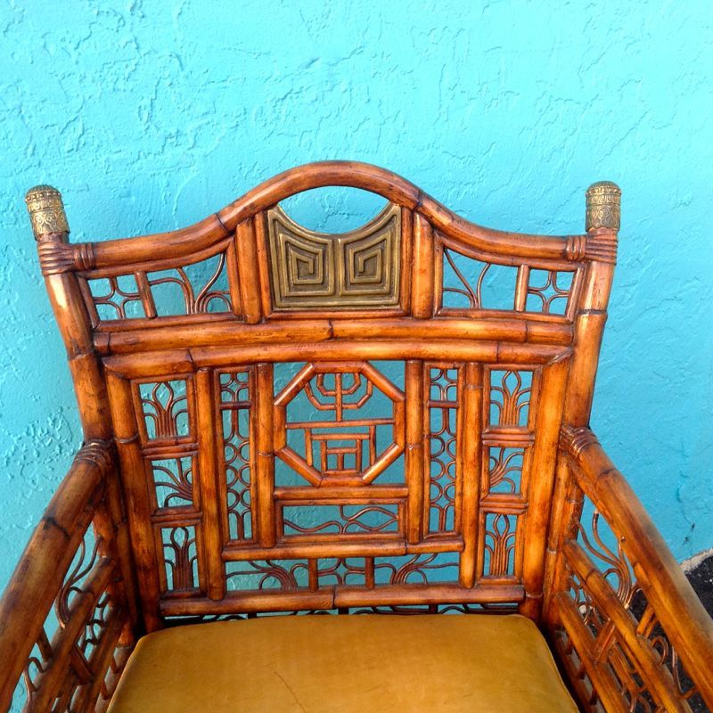 "Brighton" Bamboo Armchair or Desk Chair at 1stDibs brighton bamboo chair, bamboo desk chair