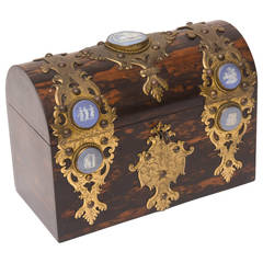 19th Century Coromandel Document Box with Jasperware Medallions 8