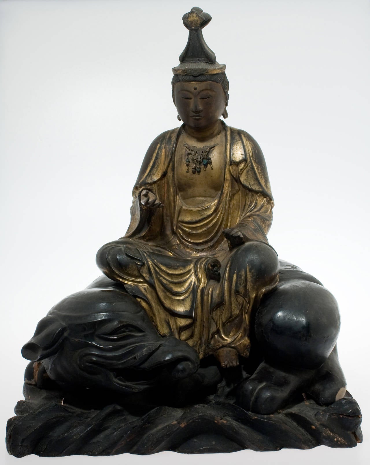 18th Century Lacquer Bodhisattva of Benevolence Sculpture