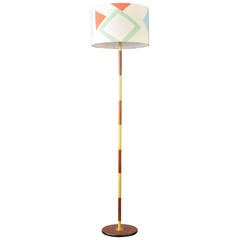 Danish Modern Teak and Brass Floor Lamp