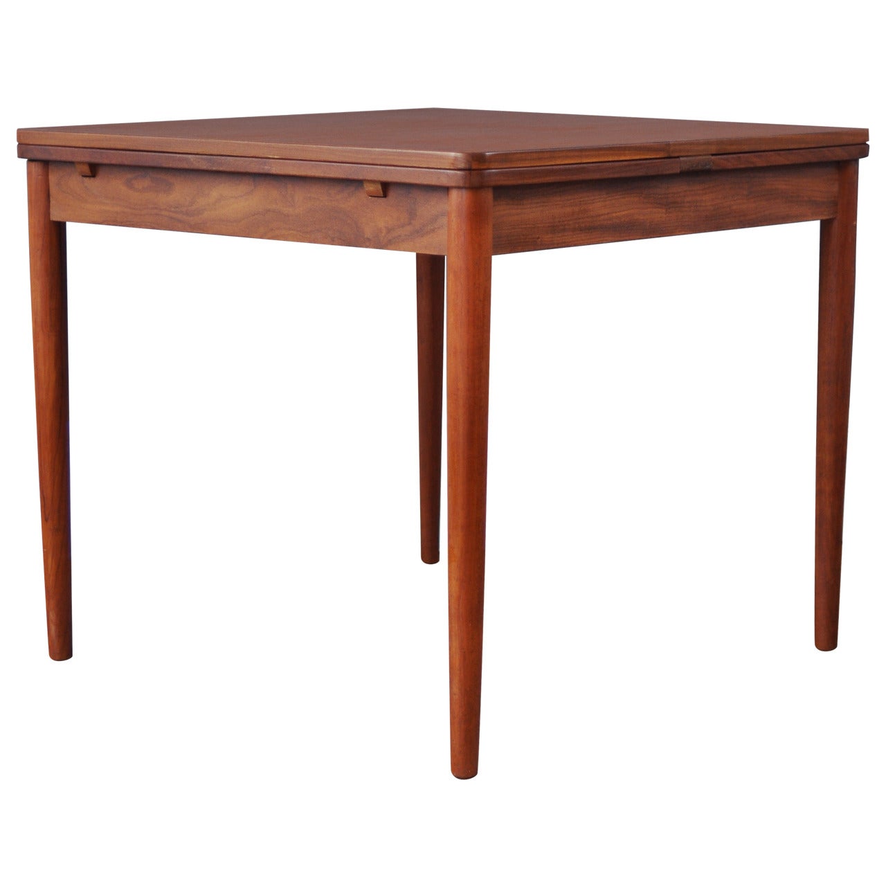 Danish Midcentury Extendable Square Teak Dining Table