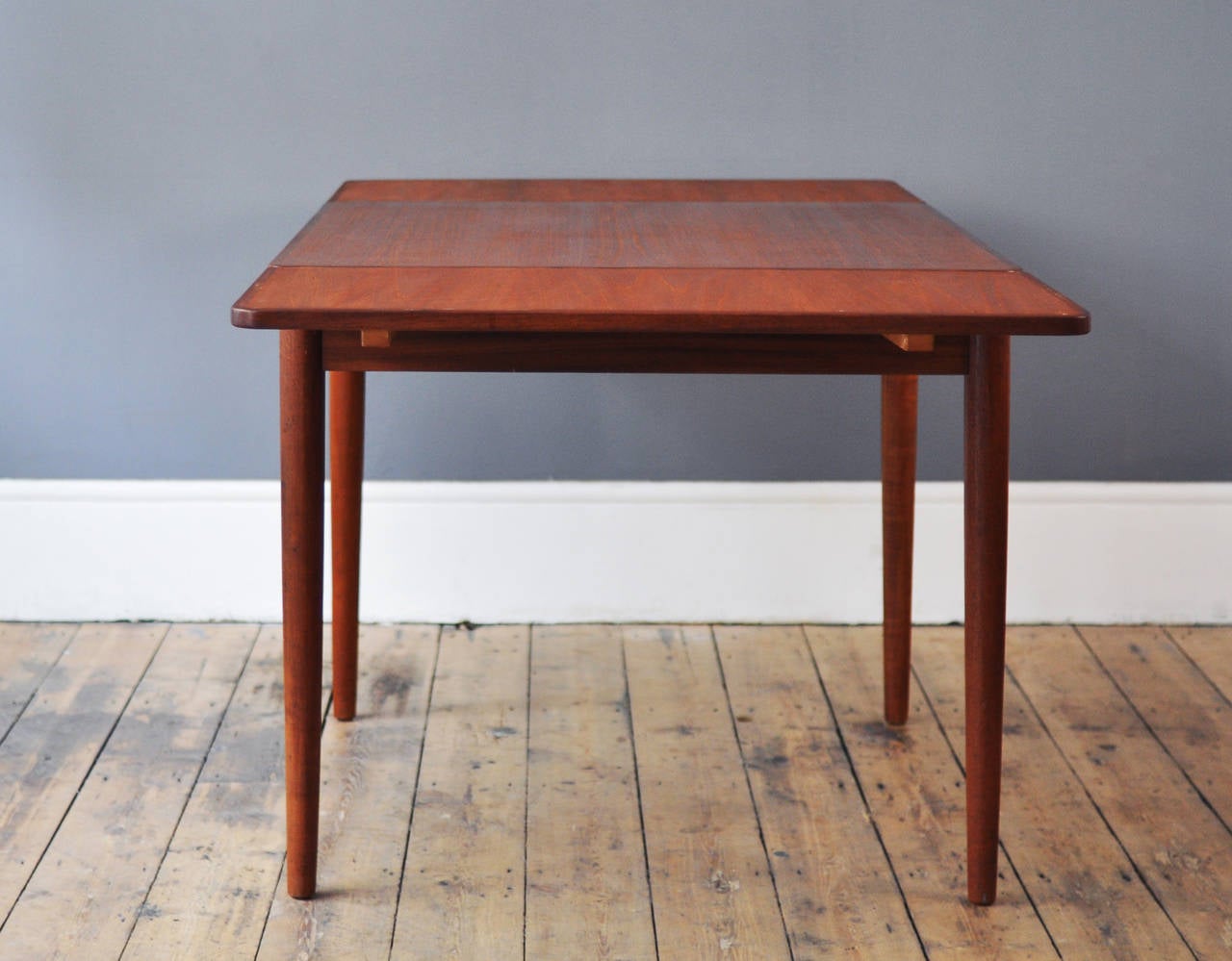 20th Century Danish Midcentury Extendable Square Teak Dining Table