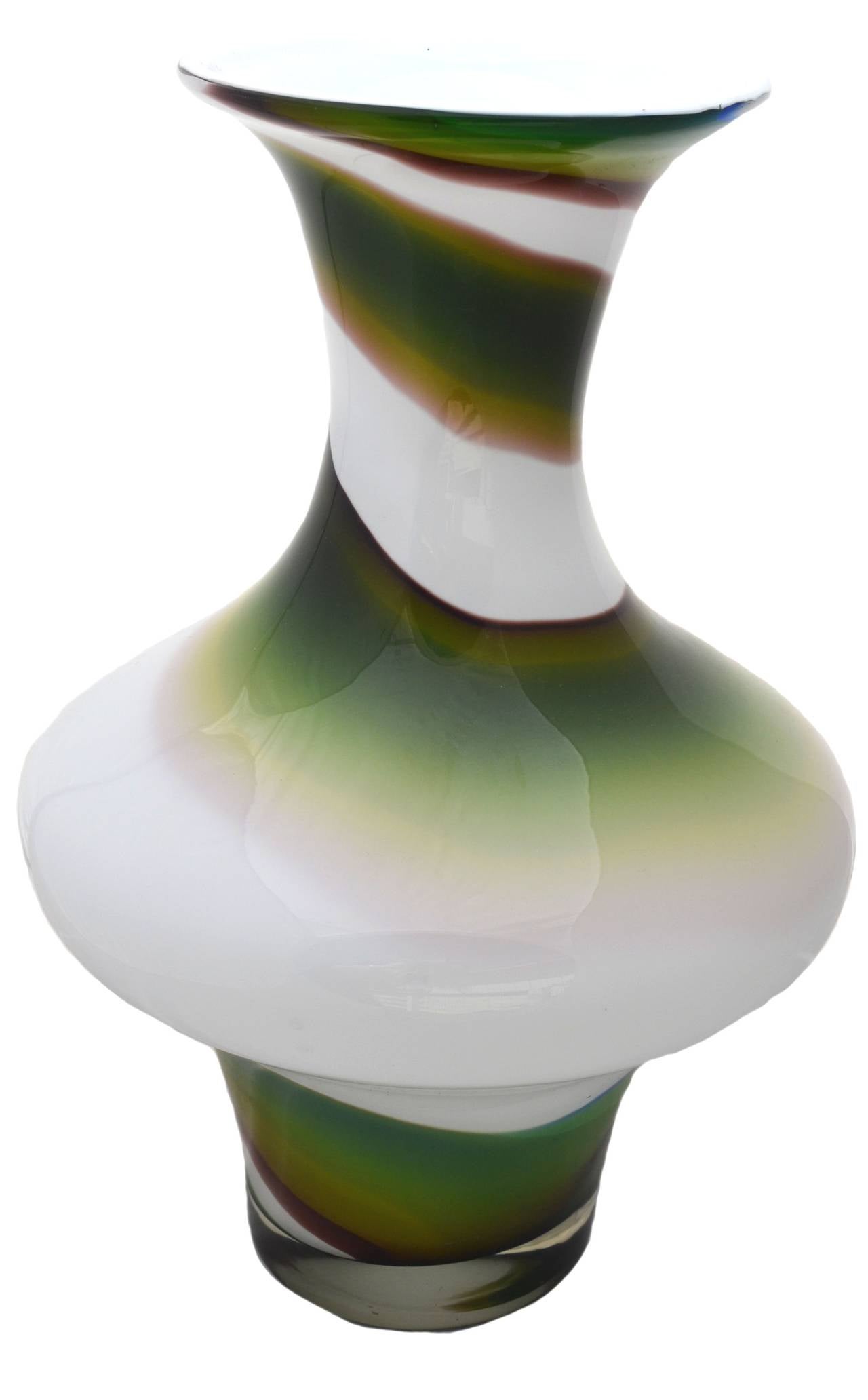 large green glass vase