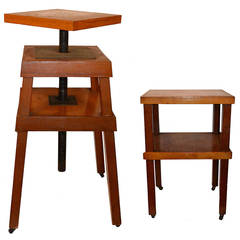 Mid-Century Sculptor's Stand and Tool Cart 8