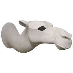 White Camel Wall Mount Sculpture