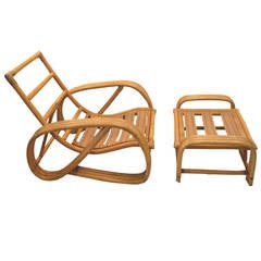 Paul Frankl Round Pretzel Lounge Chair and Ottoman 7