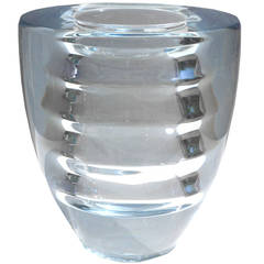 Rare vase strié Edvin Öhrström Orrefors 1937