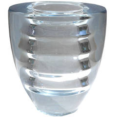 Rare 1937 Edvin Öhrström Orrefors Optic Ribbed Vase