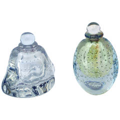 Pair of Robert Eickholt Controlled Bubble Perfume Bottle