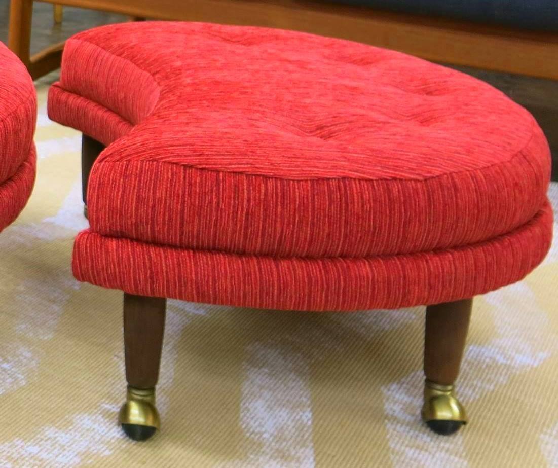 Mid-Century Modern Adrian Pearsall Mid-Century Round Tufted Lounge Chair and Ottoman