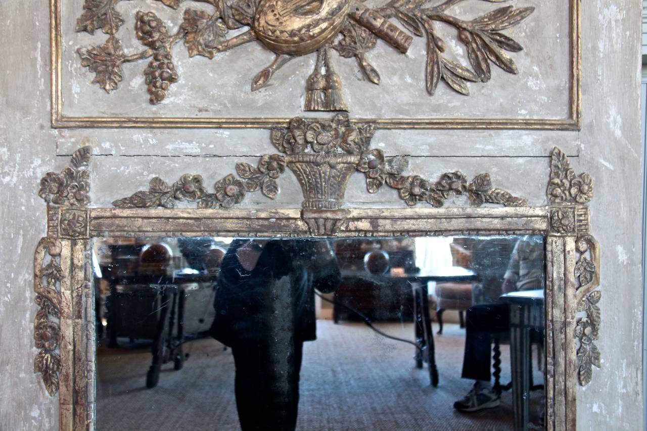 Louis XV 18th Century Trumeau Mirror