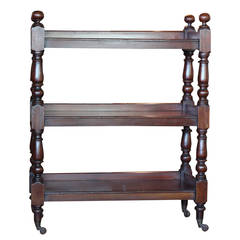 Mahogany, Three-Shelf English Trolley