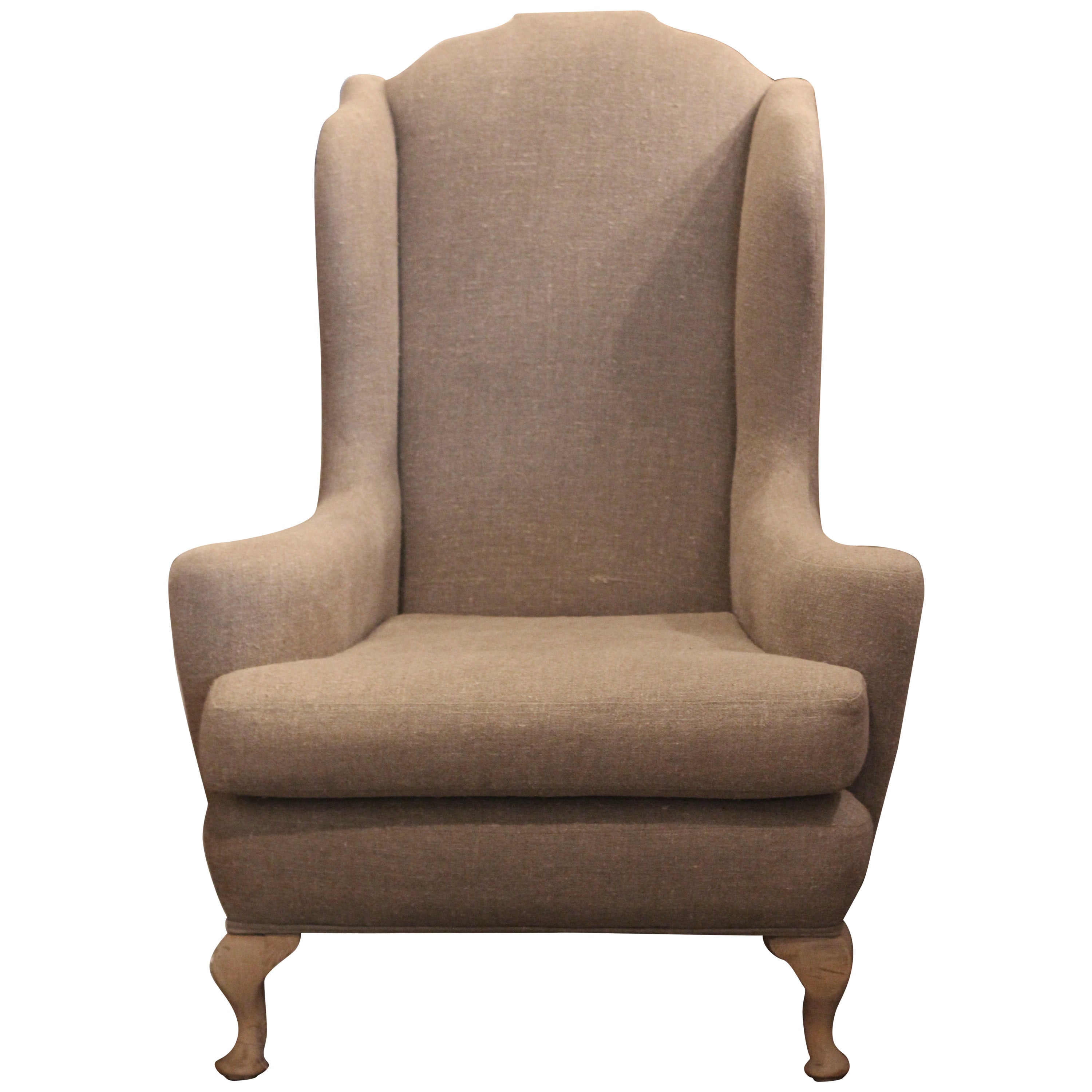 Linen Arm Chair For Sale