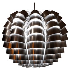 Magnifique plafonnier Orion 60 en argent de couleur sauze