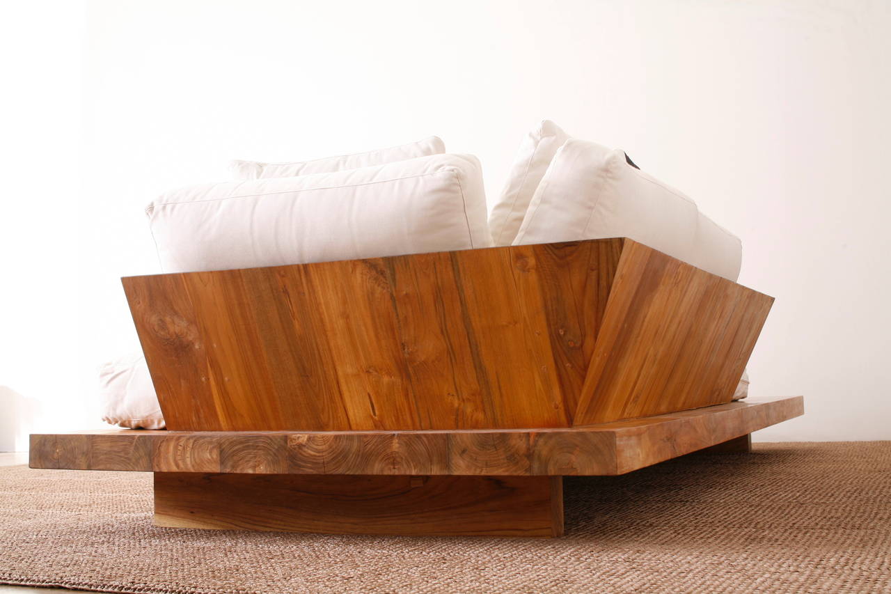 Teak Single Arm Sofa For Sale
