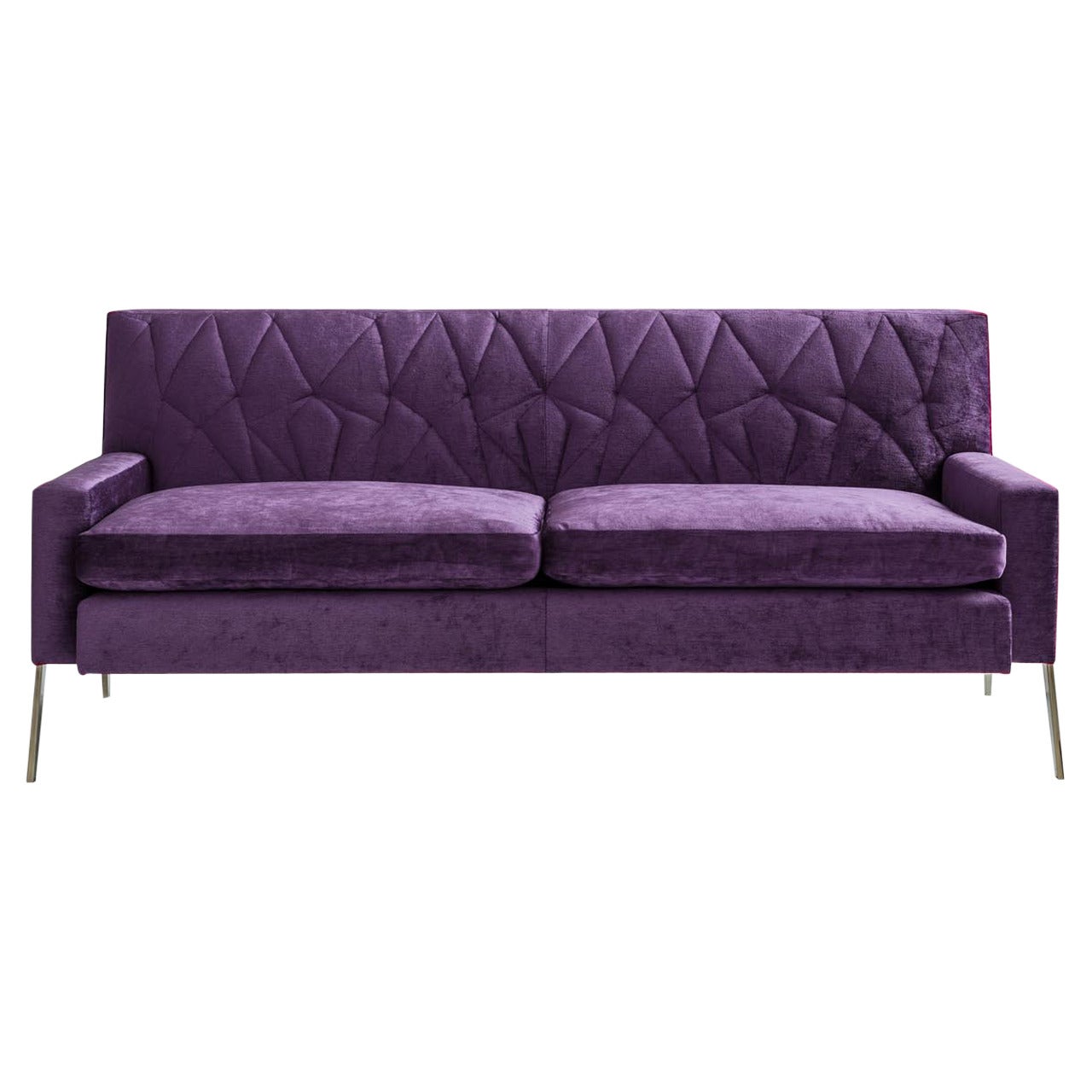 Tufted Leather Settee For Sale at 1stDibs