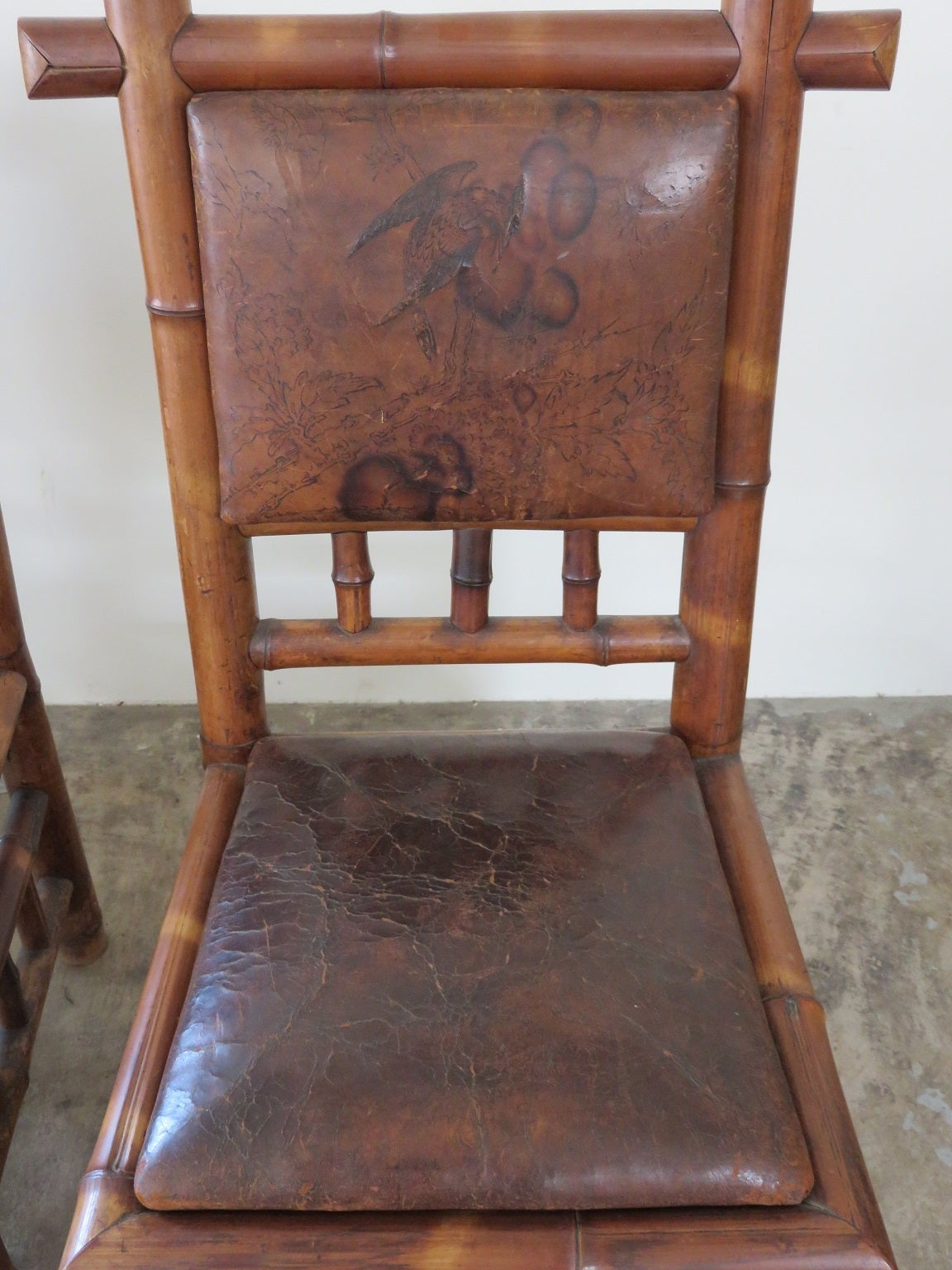 19th Century French Bamboo Hall Chairs 1