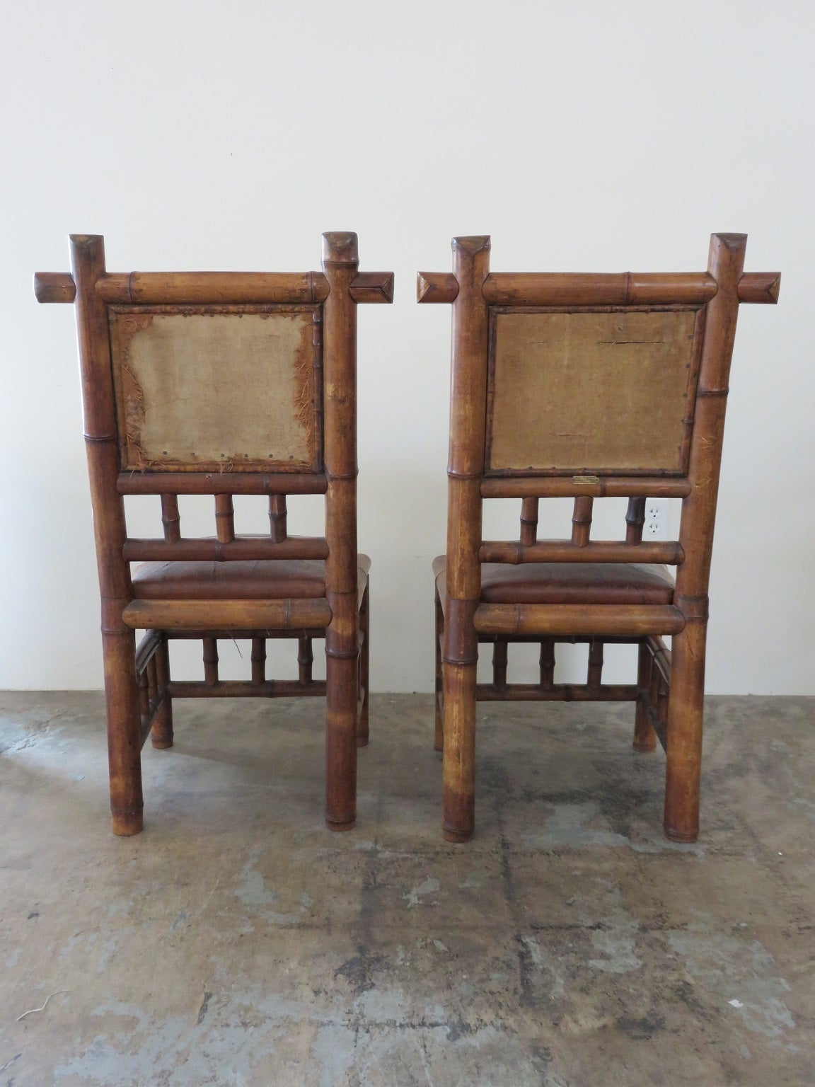 19th Century French Bamboo Hall Chairs 3