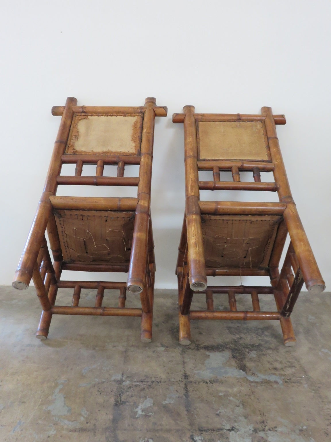 19th Century French Bamboo Hall Chairs 4