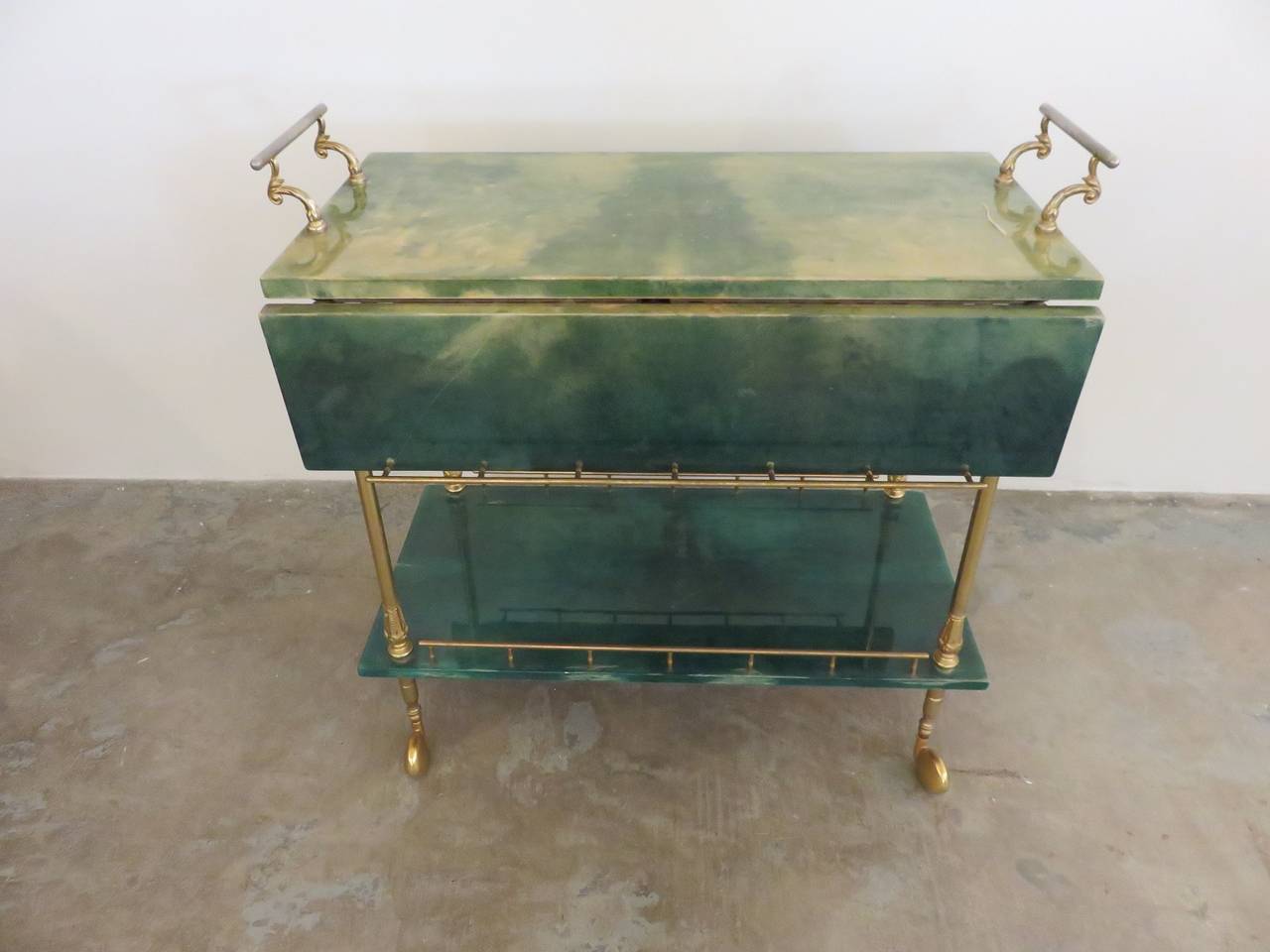 Vintage Aldo Tura Bar Cart 1