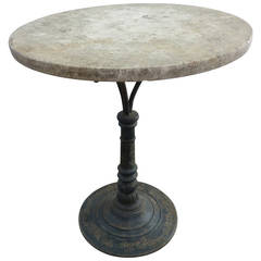French Bistro Table with Concrete Top, 1950s