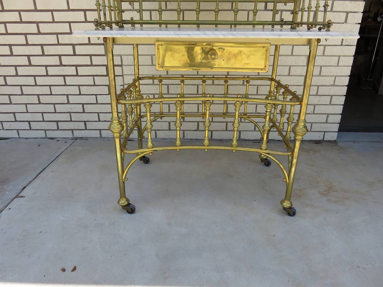 French 19th Century Napoleon lll Vanity in Brass