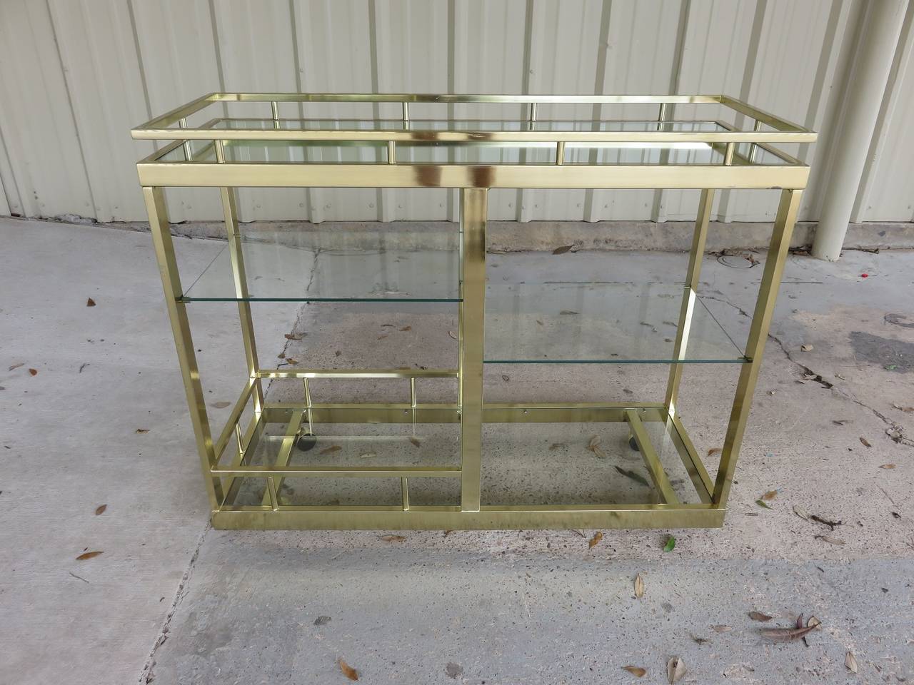 Vintage Brass Bar Cart 2