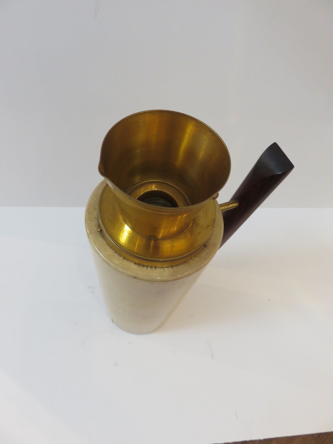 Italian Vintage Aldo Tura Lacquered Goatskin Pitcher