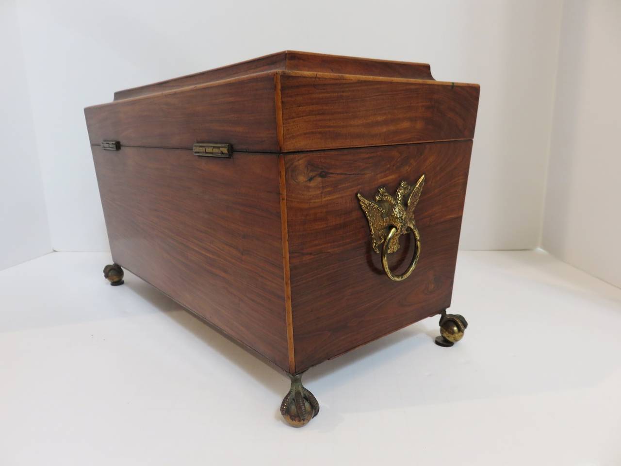 19th Century English Tea Caddy In Excellent Condition For Sale In Houston, TX