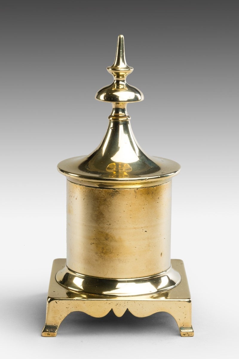 Cast Brass Table-top Tobacco Box