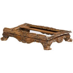 Carved Walnut Book Stand