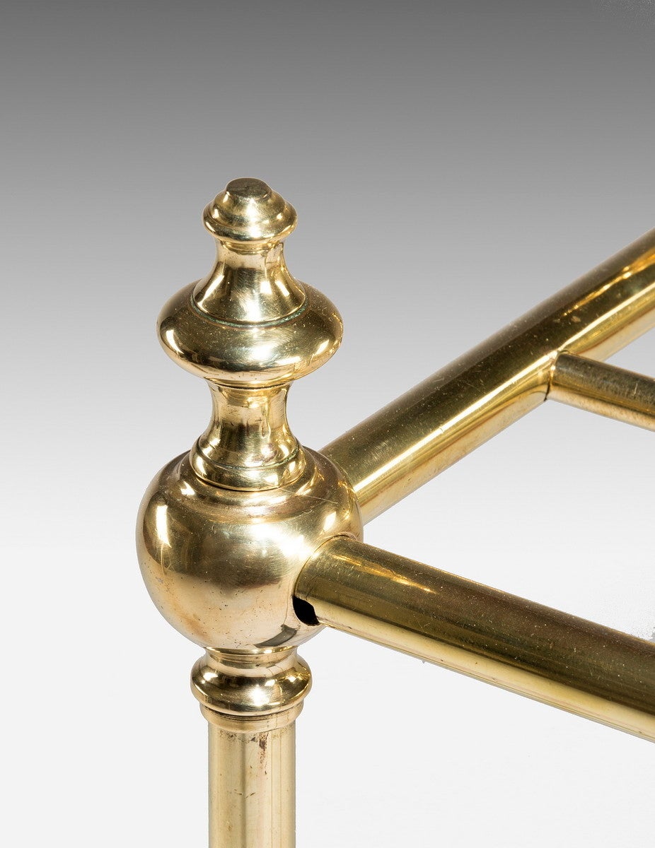 English 19th Century Brass Stick Stand with a Tray Base