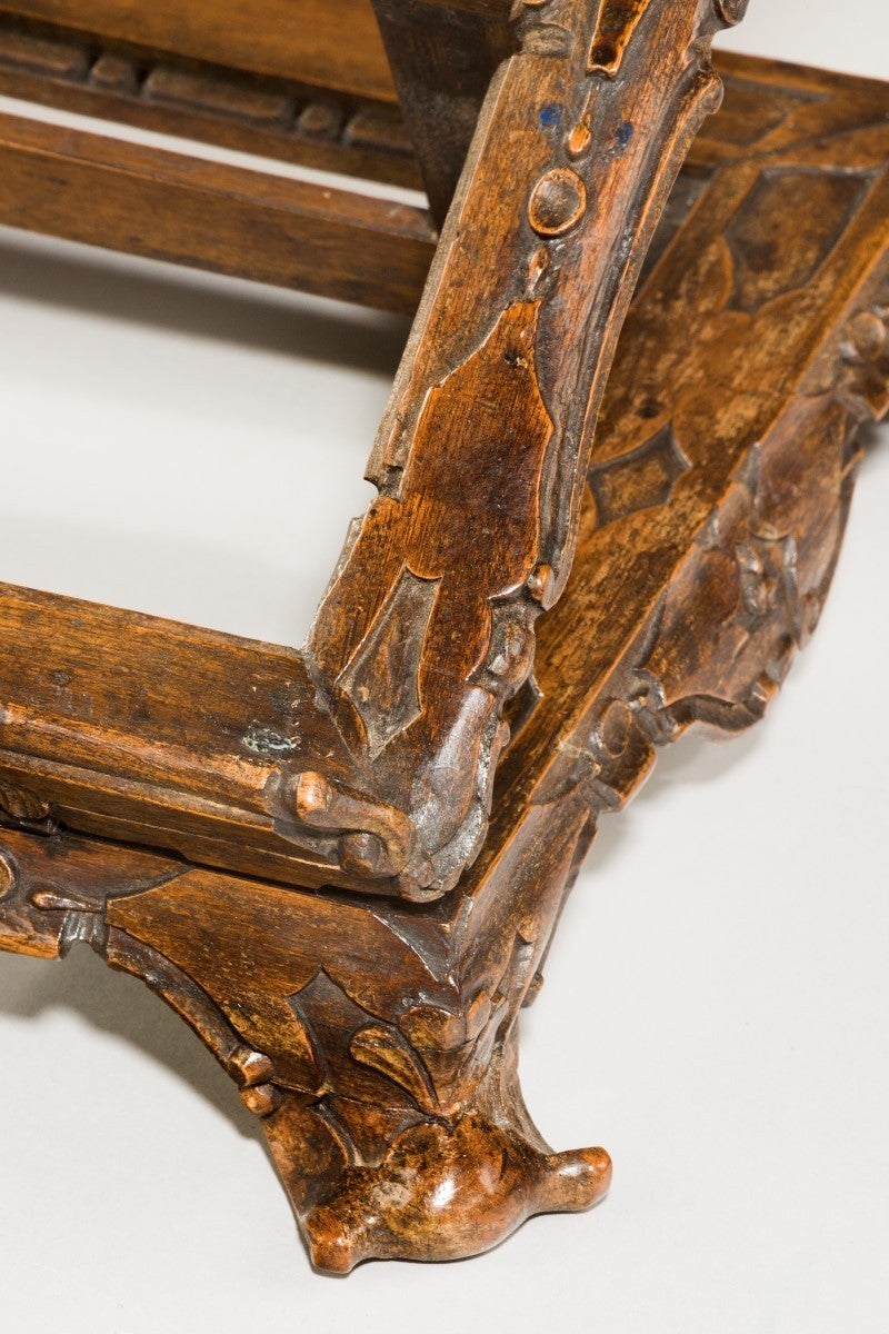 Carved Walnut Book Stand at 1stdibs