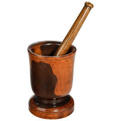Early 18th Century Lignum Vitae Mortar and Pestle