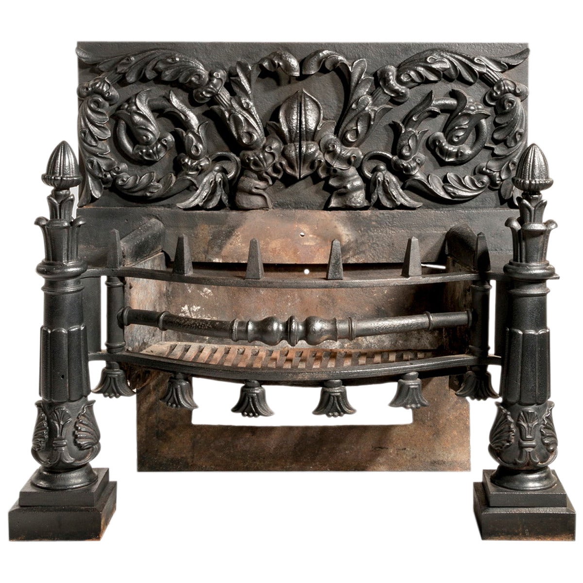 George IV Cast Iron Fire Basket