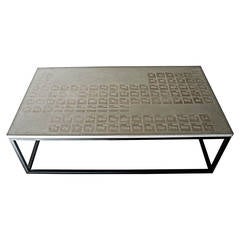 James de Wulf Periodic Coffee Table, Concrete and Steel 8