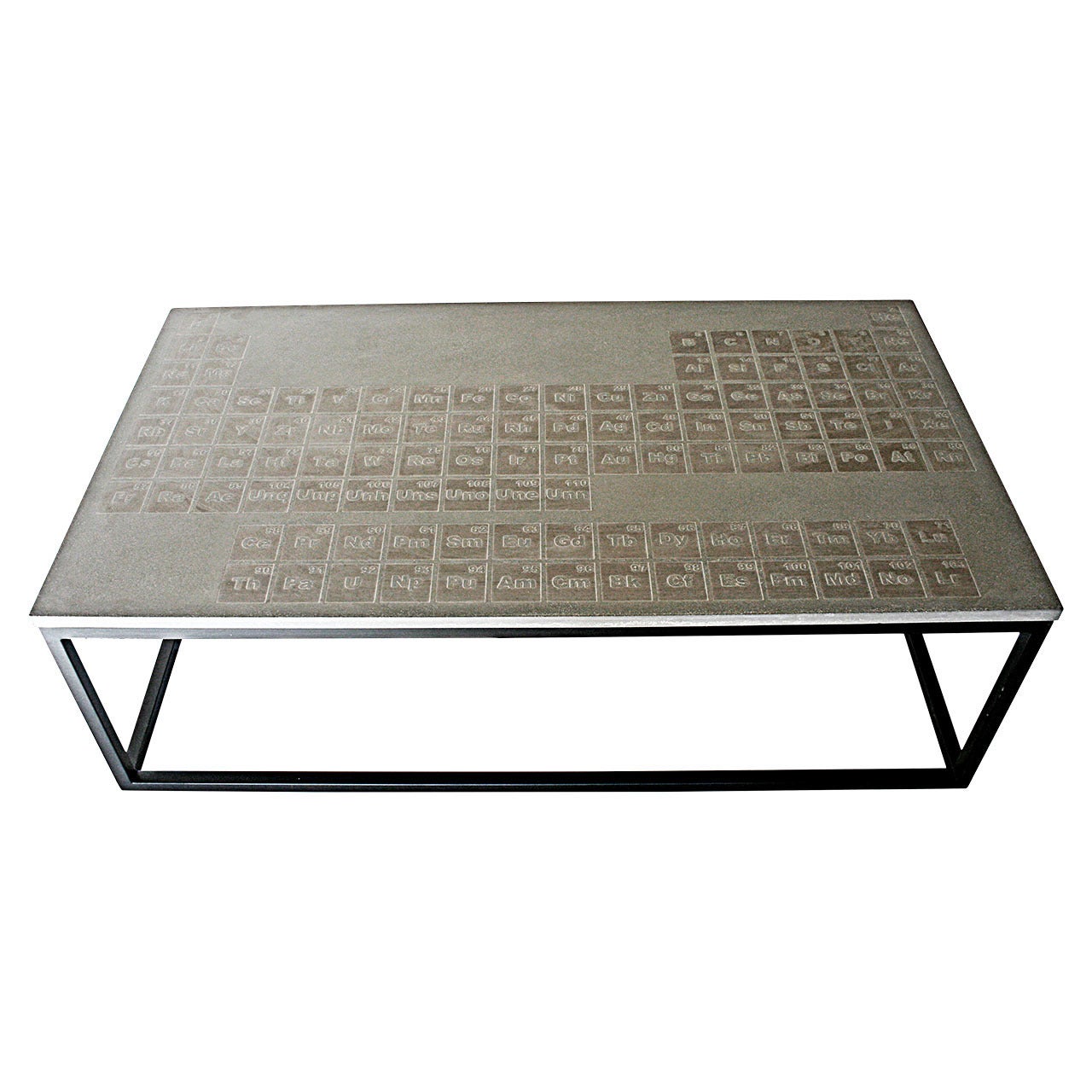 James de Wulf Periodic Coffee Table, Concrete and Steel