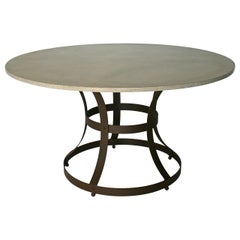 James de Wulf Concrete Hourglass Dining Table, 60"