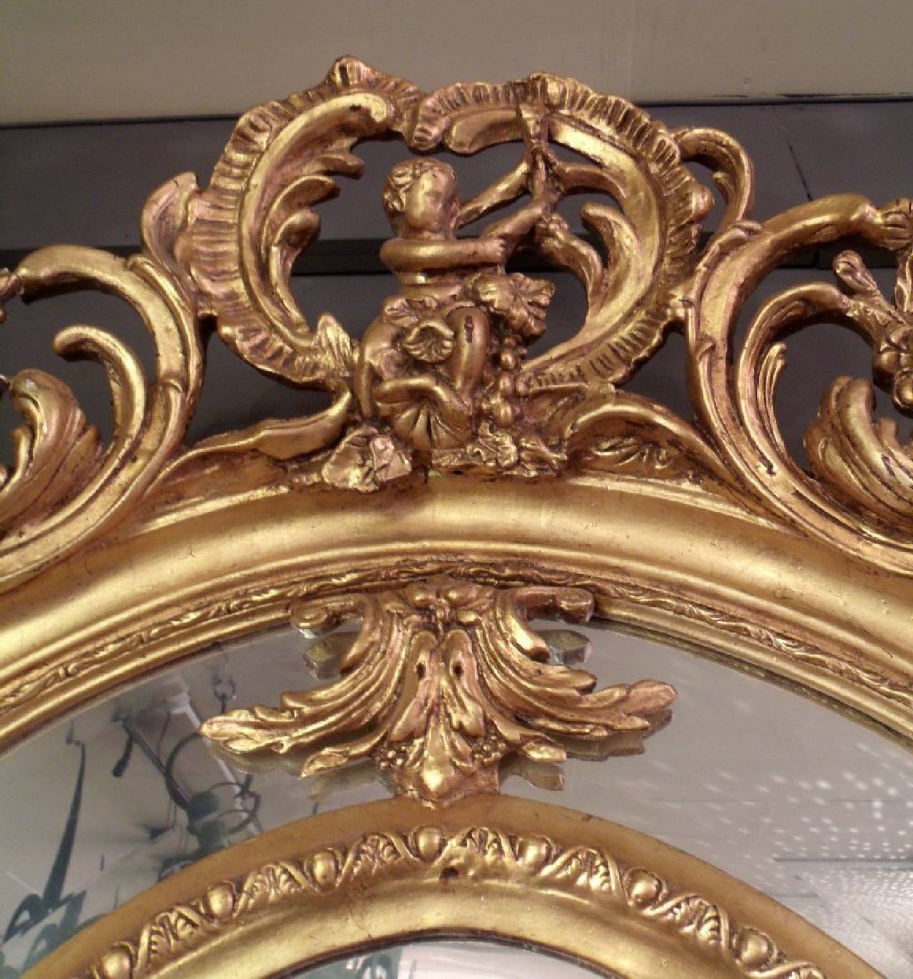 Victorian Oval Gilt Mirror