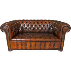 Early 20th Century Chesterfield Leather Sofa