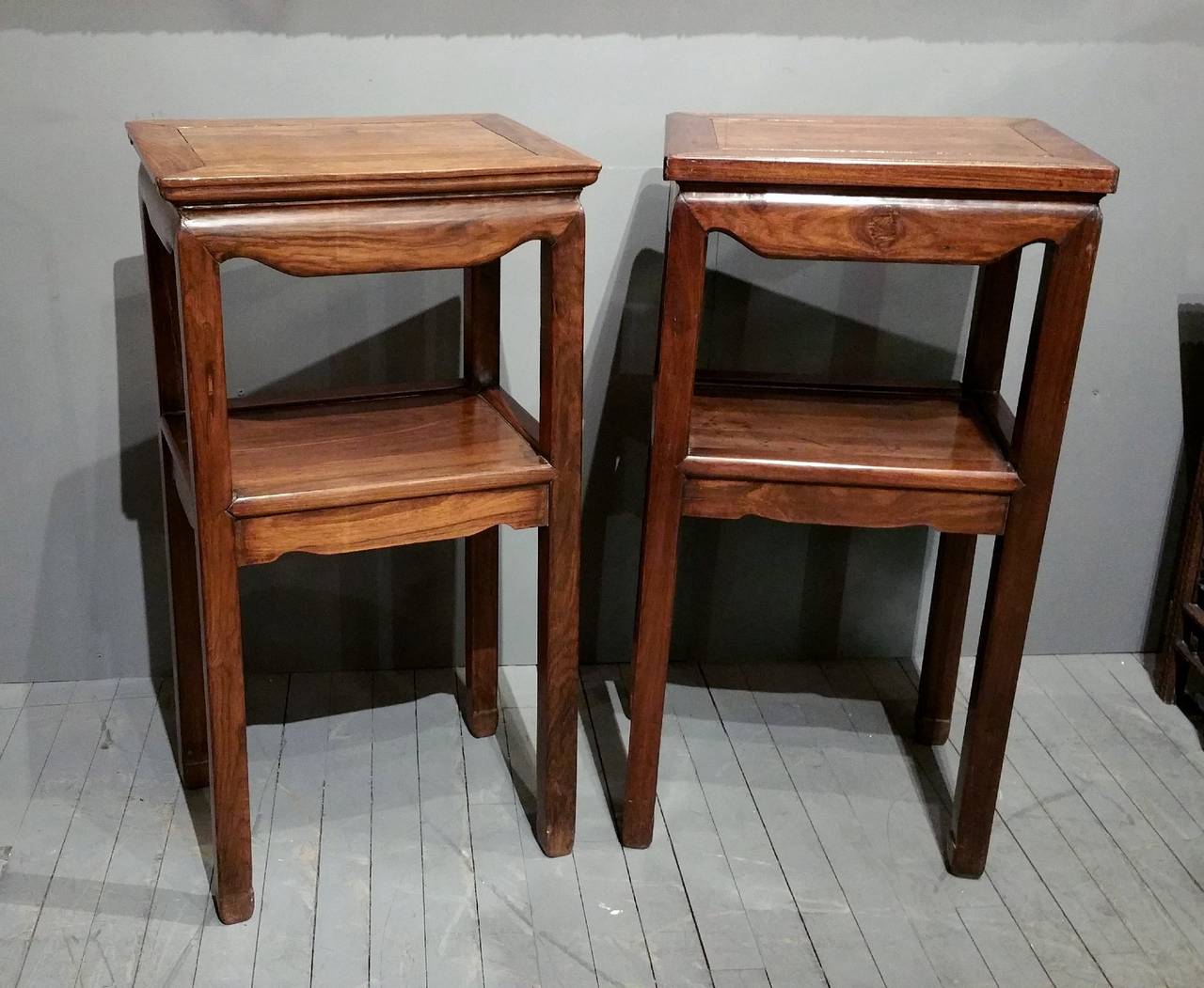 Pair of Chinese Hardwood Side Tables In Excellent Condition In London, GB