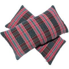 Vintage Raspberry Hand-Loomed Pillows