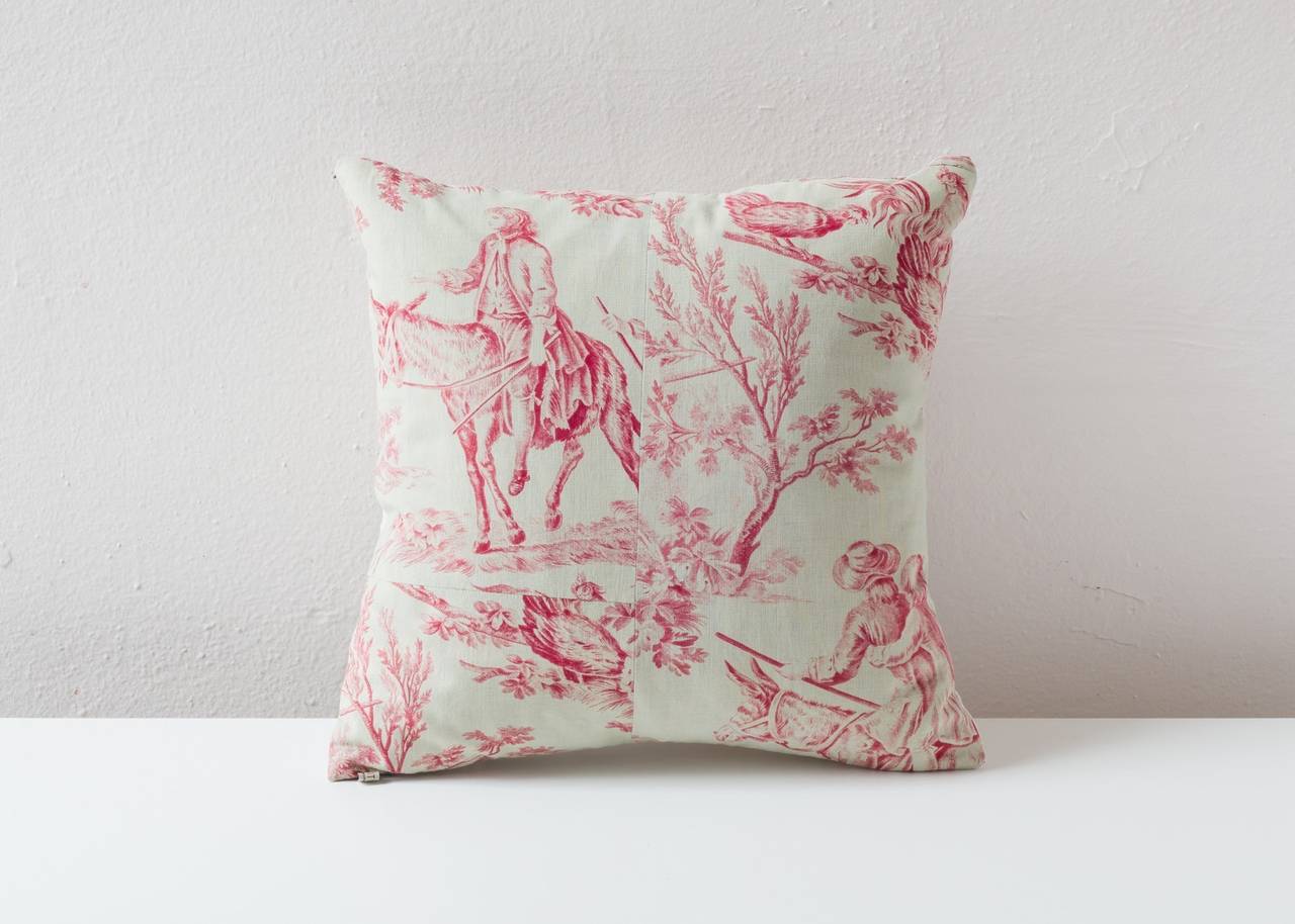 Group of 19th Century Toile de Jouy Pillows For Sale at 1stdibs