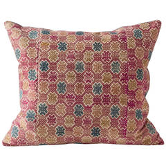 Miao Brocade Hand-Loomed Textile Pillow